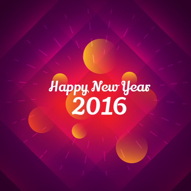 colorful happy new year greeting